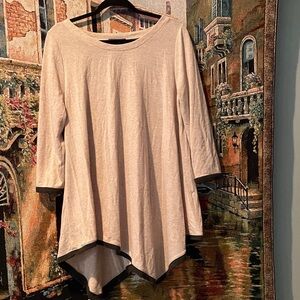 5 for $30 Chelsea & Theodore Beige Asymmetrical Tunic